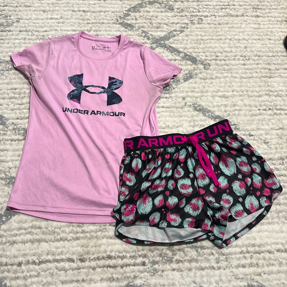 Youth Girls Under Armour Matching Set Medium
